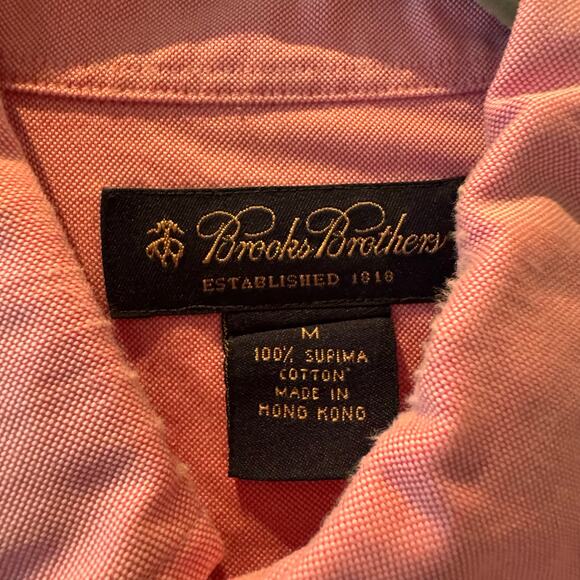 Brooks Brothers EUC 100% cotton pinkish textured long sleeve with Golden Fleece - Picture 3 of 8